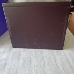 Trident Society - To add insult, they just dropped my Mom off.  I gave them this box in New condition.  This is what I got back.  Scratched.  I'm heartbroken