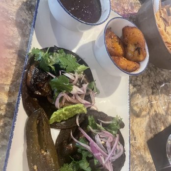 Casi Cielo - Portobello tacos with black beans and fried plantains. - Cocktail Bars Near Me - Atlanta, Georgia