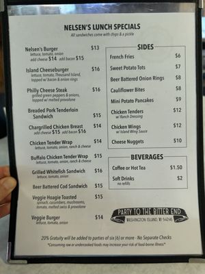 Menu photo 3 Nelsen's Hall Bitters Pub Washington Island, WI Menu photo 3 Nelsen's Hall Bitters Pub Washington Island, WI