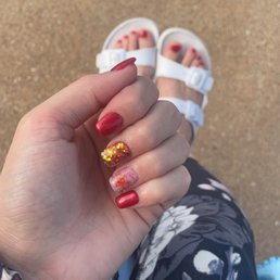 Fall Design Mani and Pedi