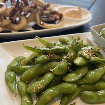 Haru Izakaya - Edamame with sesame oil? And fried calamari! Delightful! - Japanese Near Me - Gatineau, Quebec Haru Izakaya - Edamame with sesame oil? And fried calamari! Delightful! - Japanese Near Me - Gatineau, Quebec