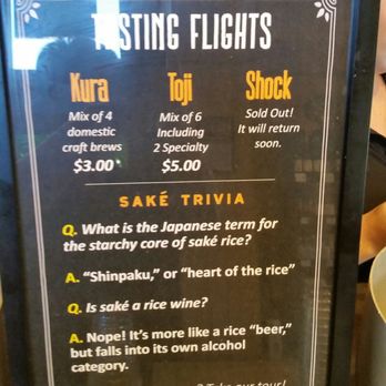 SakéOne - The "shock flight" comes with food pairing. But unfortunately it's sold out today. - Wineries Near Me - Forest Grove, Oregon SakéOne - The "shock flight" comes with food pairing. But unfortunately it's sold out today. - Wineries Near Me - Forest Grove, Oregon