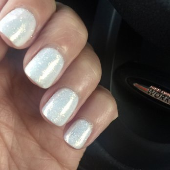 Coco Luxe Nails - Fairy Dust on top of white is amazing, keeps your nails looking great for weeks. - Eyelash Service Near Me - Santa Monica, California