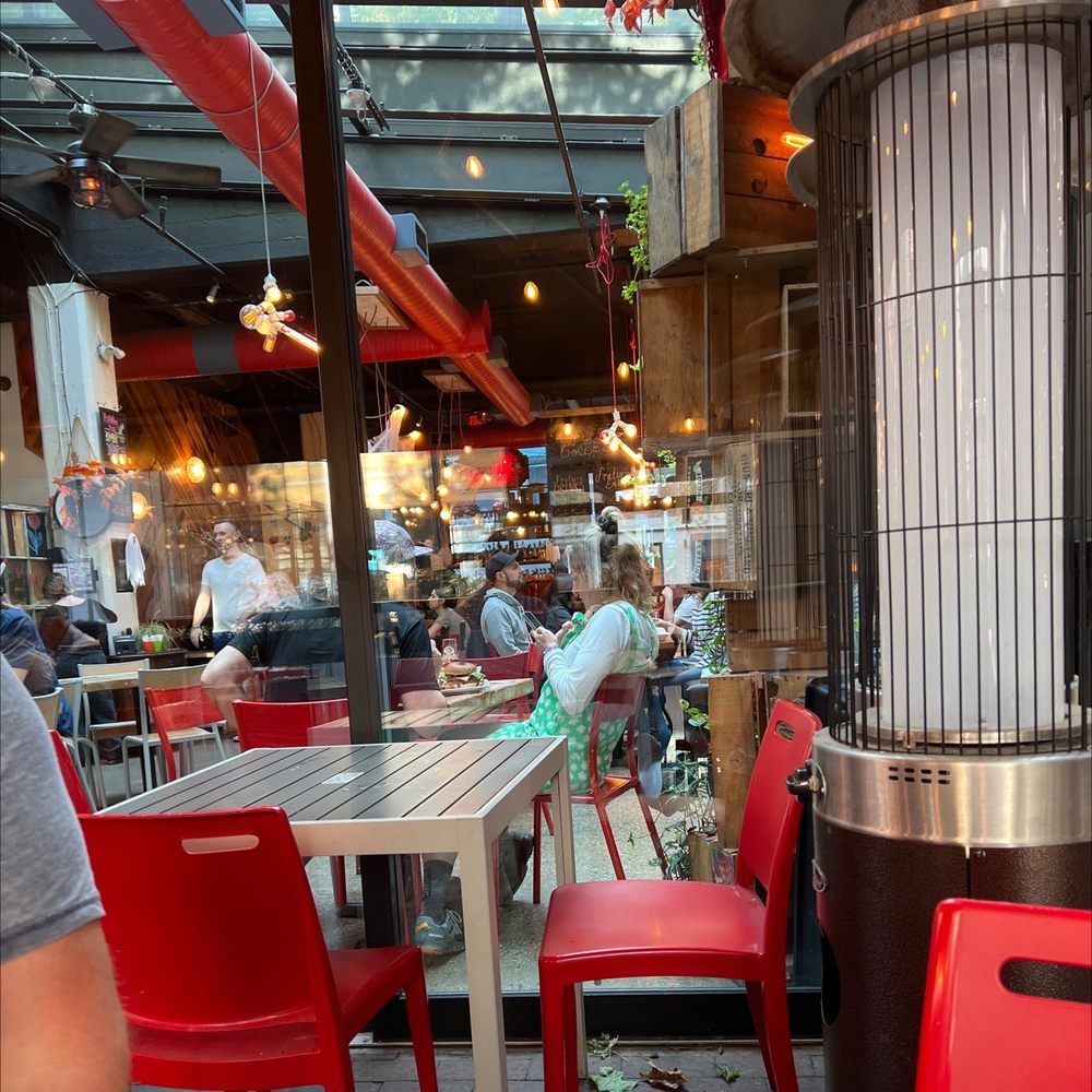 MeeT - Outside dining on a perfect day - Burgers Near Me - Vancouver, British Columbia MeeT - Outside dining on a perfect day - Burgers Near Me - Vancouver, British Columbia