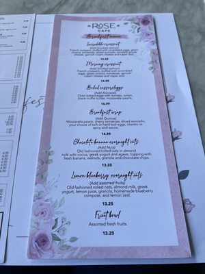 Menu photo 5 Rose Cafe & Restaurant Sunny Isles Beach, FL