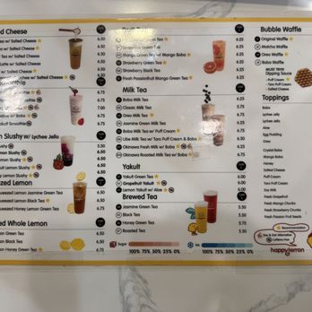 Happy Lemon - Menu - Bubble Tea Near Me - Alhambra, California