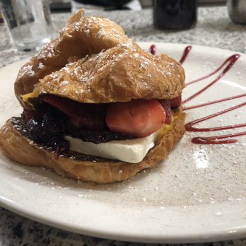 Maureen's Kitchen - The Original Croissant French Toast + added strawberries - Breakfast & Brunch Near Me - Smithtown, New York