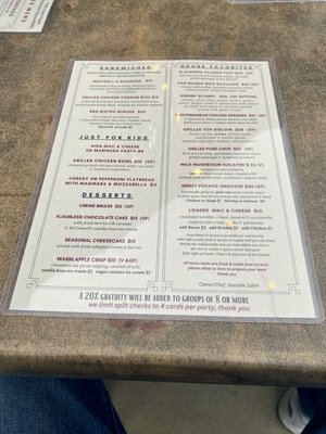 Menu photo 6 Onyx Bistro Camarillo, CA