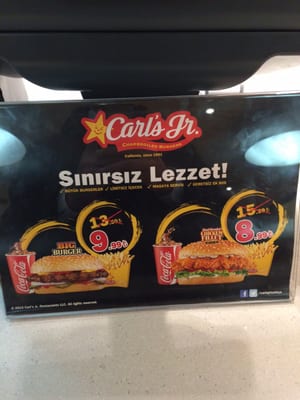 Menu photo 2 Carl's Jr Istanbul, 34 Menu photo 2 Carl's Jr Istanbul, 34