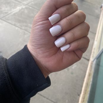 Aria Nail Bar - Acryllic Fill w/ milky white gel polish. - Nail Salons Near Me - Hayward, California
