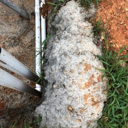 Southern Outdoor Landscapes & Supply - Another clump above ground that belongs below ground ... look at all the rocks in the pouring!