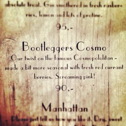 Bootleggers Cocktail Bar - Try the Bootleggers Cosmo