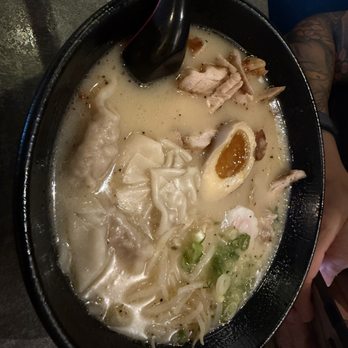 Chopstix 2 - Build your own soup - Tonkatsu with chicken and wonton - Sushi Bars Near Me - San Diego, California