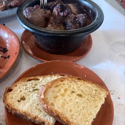 Beef stew with sweet bread Beef stew with sweet bread