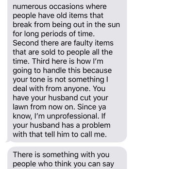 Sunshine Lawn & Landscaping - Mr Michael reply and cancellation of service by himself - Landscaping Near Me