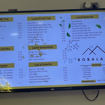Bobaland - menu 6/15/2025 - Bubble Tea Near Me - West Covina, California