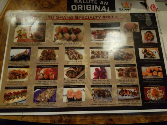 Menu photo 8 Yu Shang San Rafael, CA Menu photo 8 Yu Shang San Rafael, CA