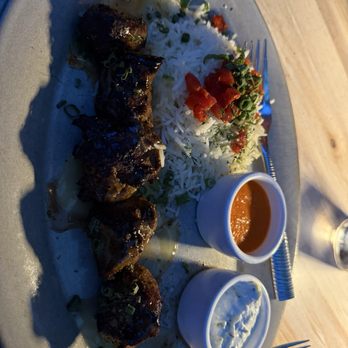 Violí Oakbrook - lamb souvlaki - Greek Near Me - Oak Brook, Illinois