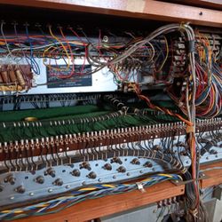 Indy Organ Service - View of the tone generator and preset panels of a Hammond A-100 organ