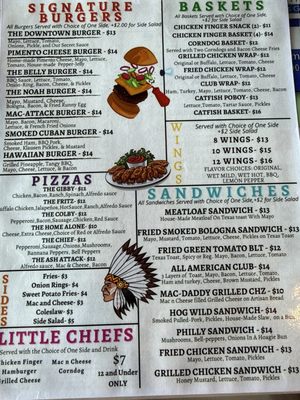 Menu photo 1 The Downtown Chief Gadsden, AL Menu photo 1 The Downtown Chief Gadsden, AL