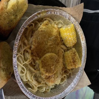 Melbourne Seafood Station - Grouper with linguine and corn on the cob - Seafood Near Me - Melbourne, Florida Melbourne Seafood Station - Grouper with linguine and corn on the cob - Seafood Near Me - Melbourne, Florida