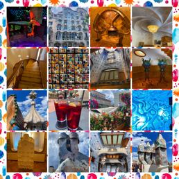 Montage of images from Casa Batlo Montage of images from Casa Batlo