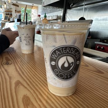 Waterbean Coffee - Salted Carmel iced latte with oatmilk - Coffee & Tea Near Me - Charlotte, North Carolina