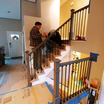 Accolade Construction Services - During/after. We love the new stairs! - Drywall Installation & Repair Near Me