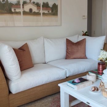 Rene Guzman Studio - Beautiful couch looks so inviting. - Furniture Reupholstery Near Me - Los Angeles, California