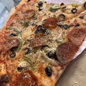 Bob's Pizzeria - I believe this was "Bob's special" it was filling and yes this is one slice! - Pizza Near Me - Kailua, Hawaii Bob's Pizzeria - I believe this was "Bob's special" it was filling and yes this is one slice! - Pizza Near Me - Kailua, Hawaii
