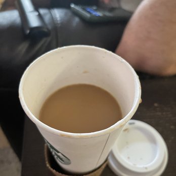 Starbucks - The upside down caramel macchiato that has not been touched that also was half full - Coffee & Tea Near Me - San Diego, California