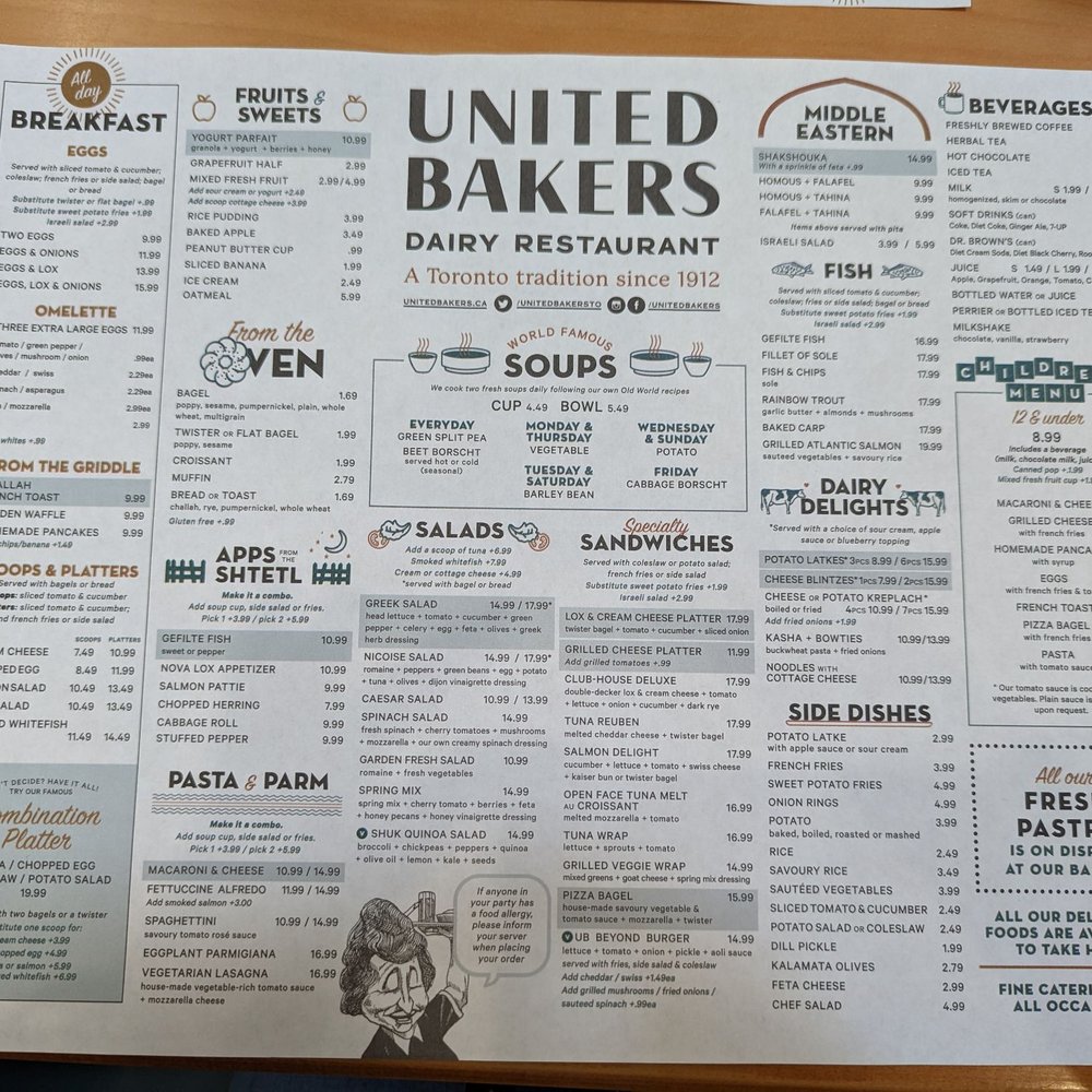 United Bakers Dairy Restaurant - United Bakers menu - Middle Eastern Near Me - Toronto, Ontario