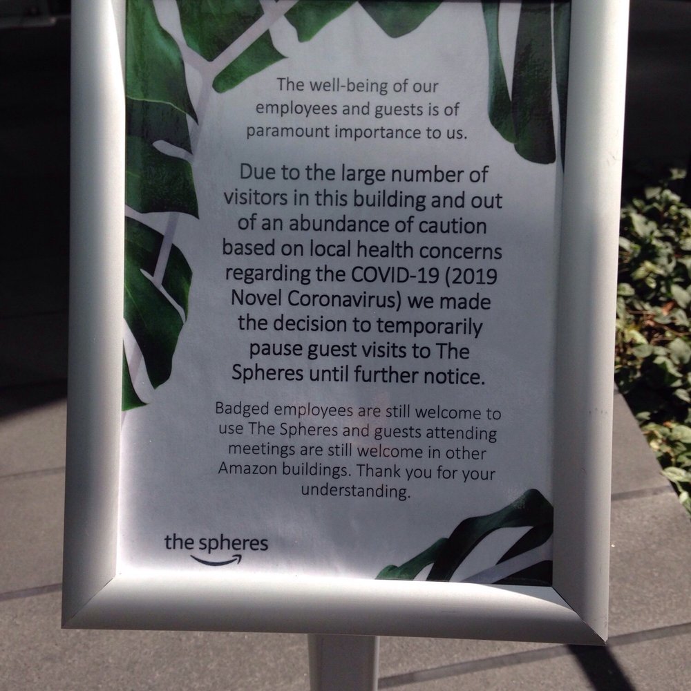 Amazon Spheres - As of March 20, 2020 - Botanical Gardens Near Me - Seattle, Washington Amazon Spheres - As of March 20, 2020 - Botanical Gardens Near Me - Seattle, Washington