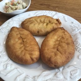 Piroshki(?) - they were out of huushur when I went, but they offered these instead! Like a bun, but fried