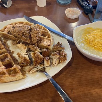 Dame's Chicken and Waffles - Chicken and waffles, Smooth Grits - New American Near Me - Cary, North Carolina Dame's Chicken and Waffles - Chicken and waffles, Smooth Grits - New American Near Me - Cary, North Carolina