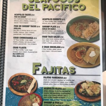 Acapulco - Seafoods del Pacifico, Fajitas (Updated menu 03/2019) - Mexican Near Me - Waipahu, Hawaii Acapulco - Seafoods del Pacifico, Fajitas (Updated menu 03/2019) - Mexican Near Me - Waipahu, Hawaii