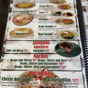 Taquería Jalisco - Menu - Mexican Near Me - Carlsbad, New Mexico