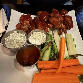 Hootch and Banter - Twice cooked infused wings with maple bourbon bbq sauce - New American Near Me - Frederick, Maryland