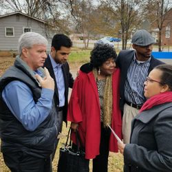 Eva B. Barber Park - Eva B. Barber Neighborhood Park Renaming Dedication (Eva B. Barber shown here in red) @HelloNeighborMedia