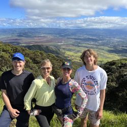 Mt Ka'ala Trail - Our crew at the top