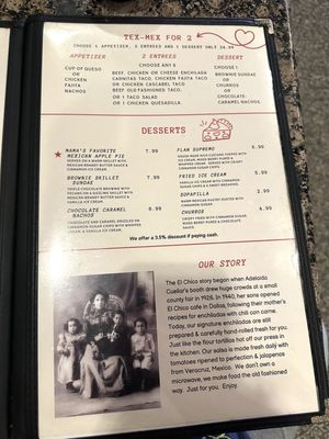 Menu photo 3 El Chico Granbury, TX