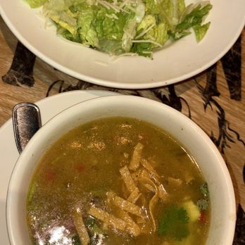 BJ's Restaurant & Brewhouse - Chicken Tortilla Soup and House Caesar Salad. 3/5 - New American Near Me - Montebello, California