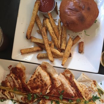 The Coronado - Tepary burger and red bean quesadilla (but the ketchup is the star here) - Cocktail Bars Near Me - Phoenix, Arizona