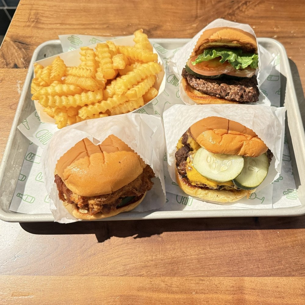 Shake Shack Ice Blocks - Double Shack Burger, Single Shack Burger, Chicken Shack Sandwich, French Fries - Burgers Near Me - Sacramento, California
