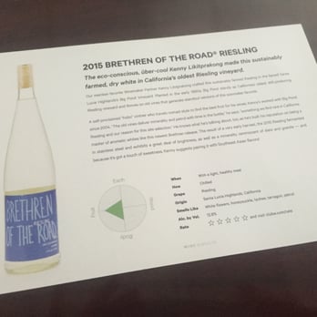 Winc - BRETHREN OF THE ROAD RIESLING - Beer, Wine & Spirits Near Me - Los Angeles, California Winc - BRETHREN OF THE ROAD RIESLING - Beer, Wine & Spirits Near Me - Los Angeles, California