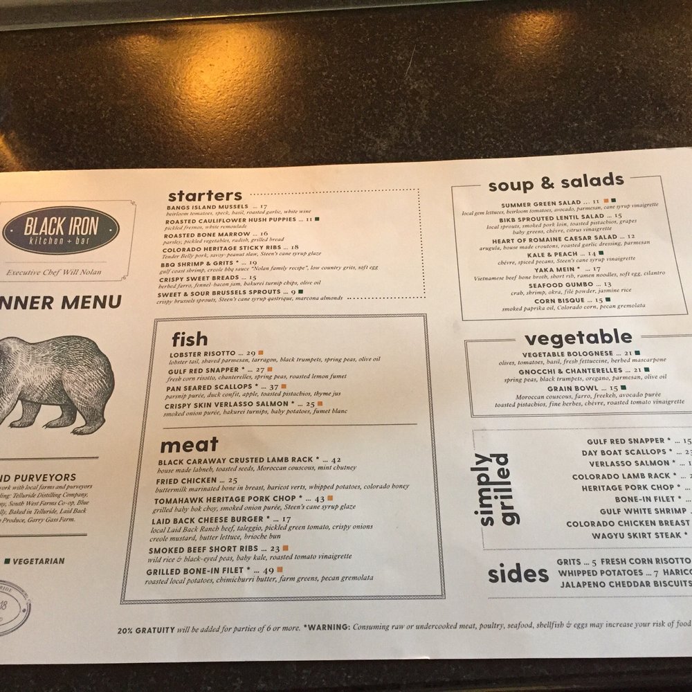 Black Iron Kitchen and Bar - Bars Near Me - Telluride, Colorado Black Iron Kitchen and Bar - Bars Near Me - Telluride, Colorado