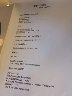 Menu photo 1 Sambhu Valencia, V