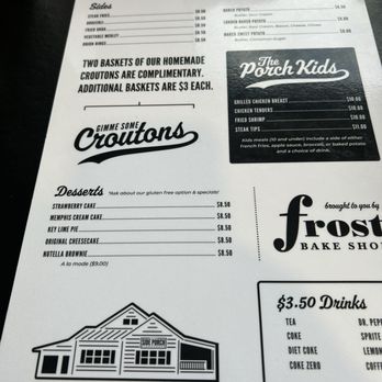 Side Porch Steak House - Menu... - Steakhouses Near Me - Bartlett, Tennessee Side Porch Steak House - Menu... - Steakhouses Near Me - Bartlett, Tennessee