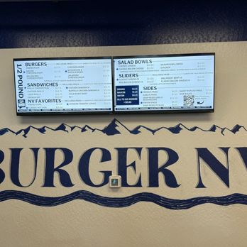 Burger NV - Menu wall - Burgers Near Me - Sparks, Nevada