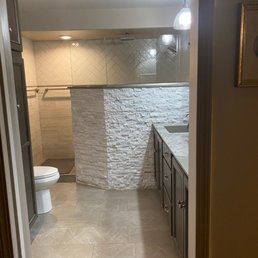 Bathroom view from door.
